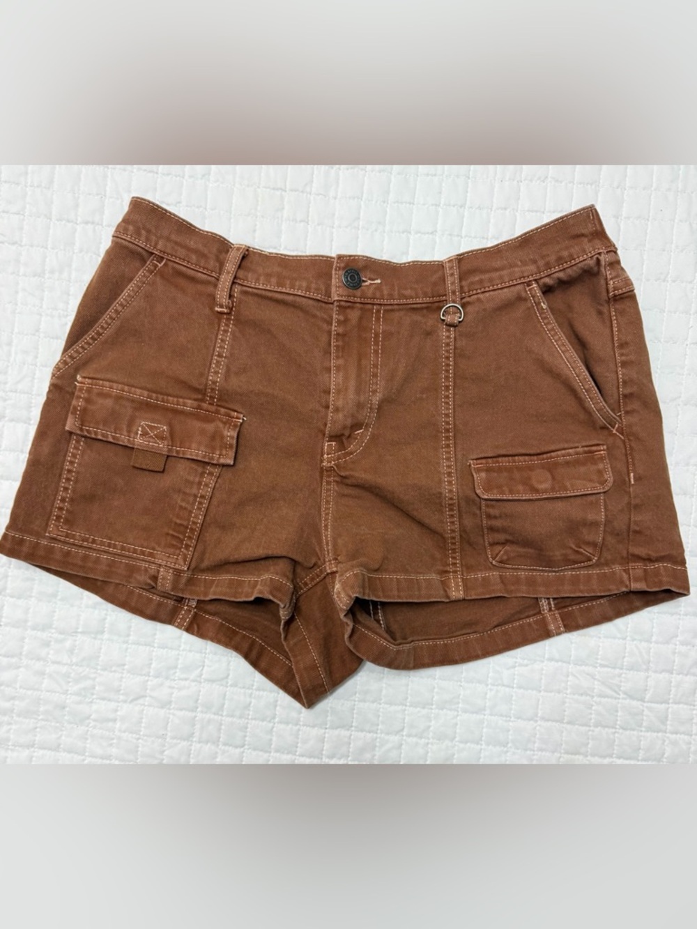 Wild Fable Brown Utility Cargo Mini Shorts Size M